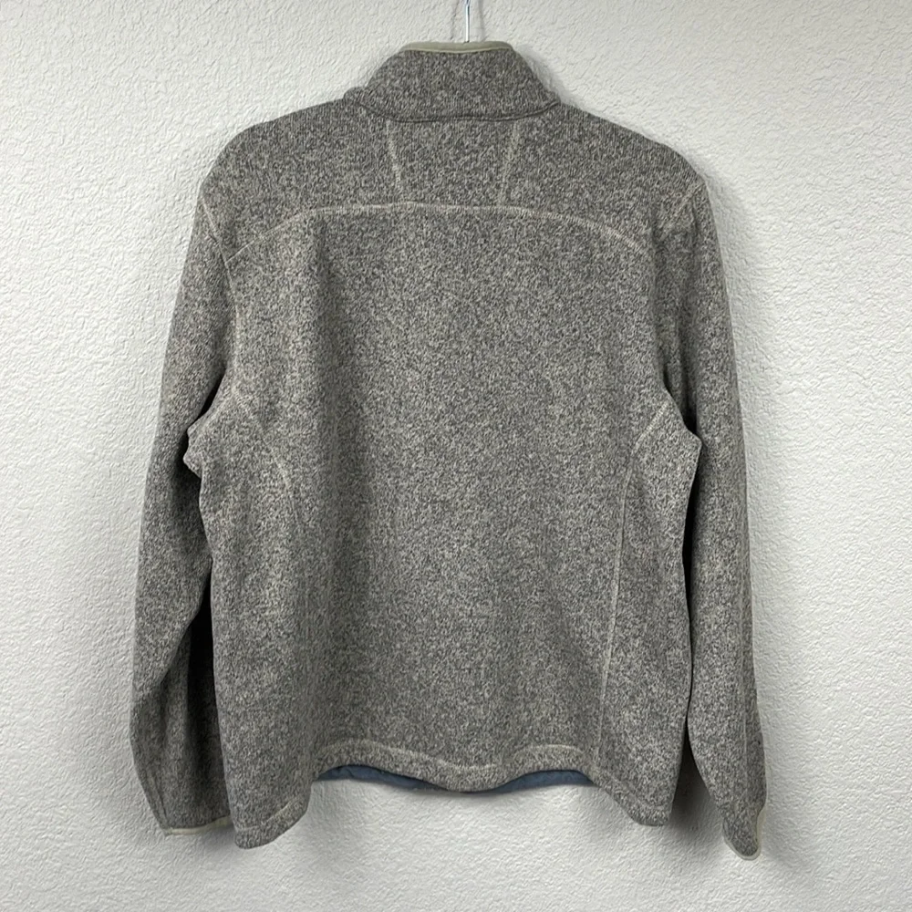 The North Face Fleece Quarter Zip Sweater Speckled Gray Neutral Sz L